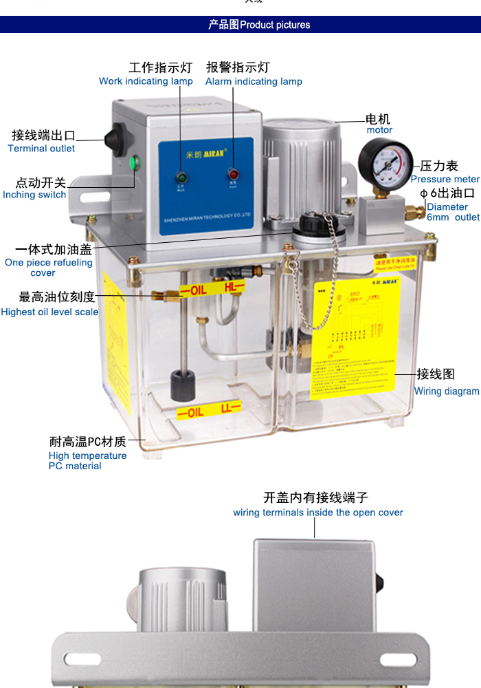 米朗MRG-3202 PLC型稀油油脂一体润滑油泵（5L油脂泵）